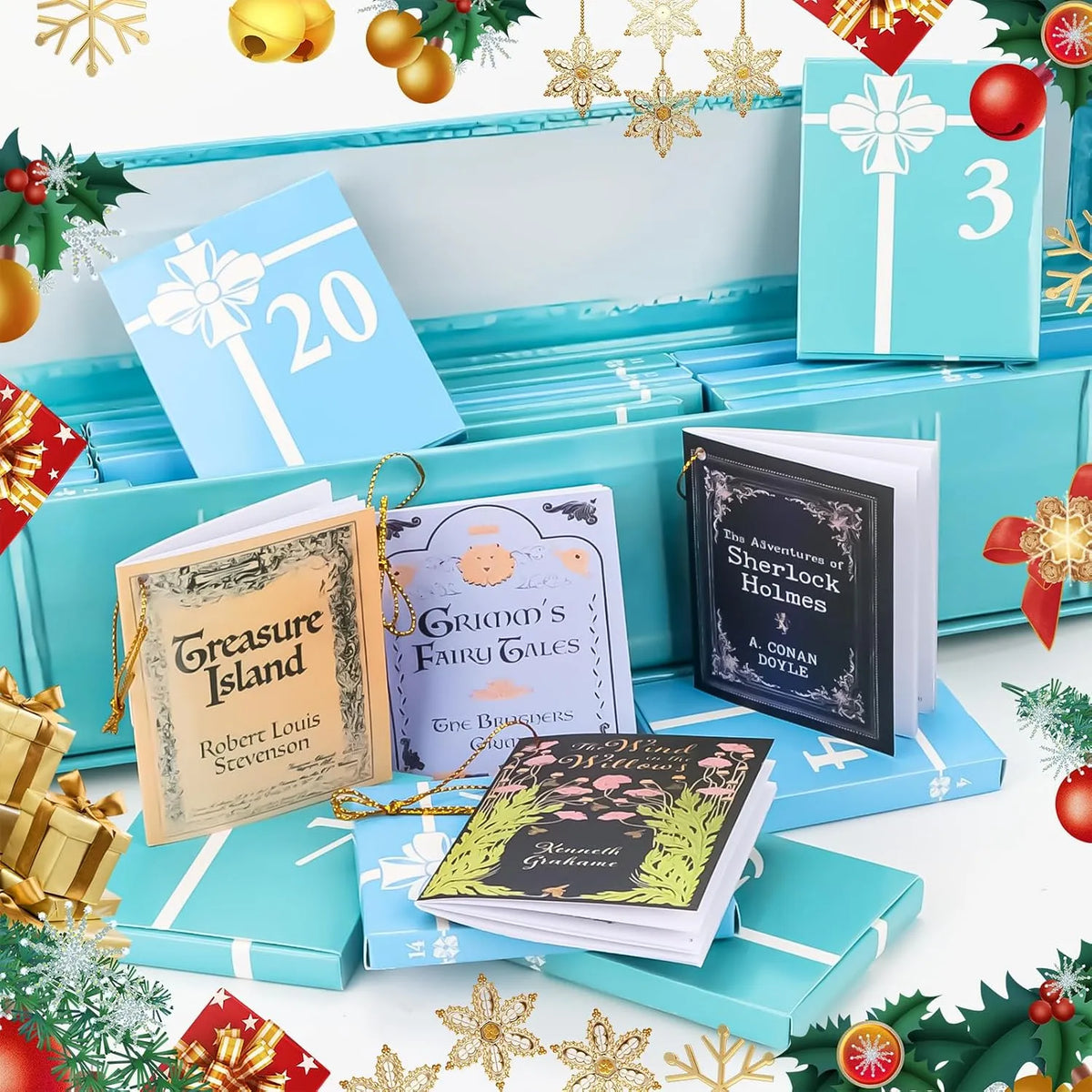 25-Day Mini Book Ornament Advent Calendar