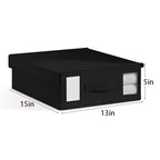 🛏️ Foldable bedding storage box - with a see-through window and transparent label bag