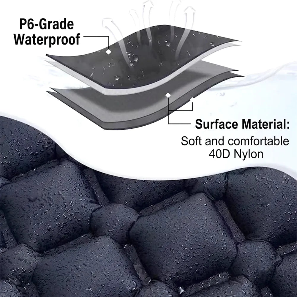 🏕️ Ultralight Self-Inflating Camping Sleeping Pad – Built-in Pump & Pillow
