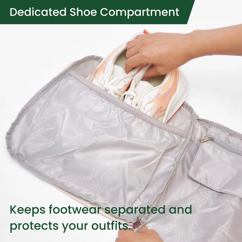 Convertible 60L Garment Weekender Bag with Shoe Compartment