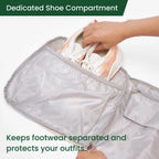Convertible 60L Garment Weekender Bag with Shoe Compartment