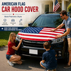 🇺🇸 American Flag Car Hood Cover