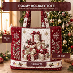 Quilted Christmas Tote Bag