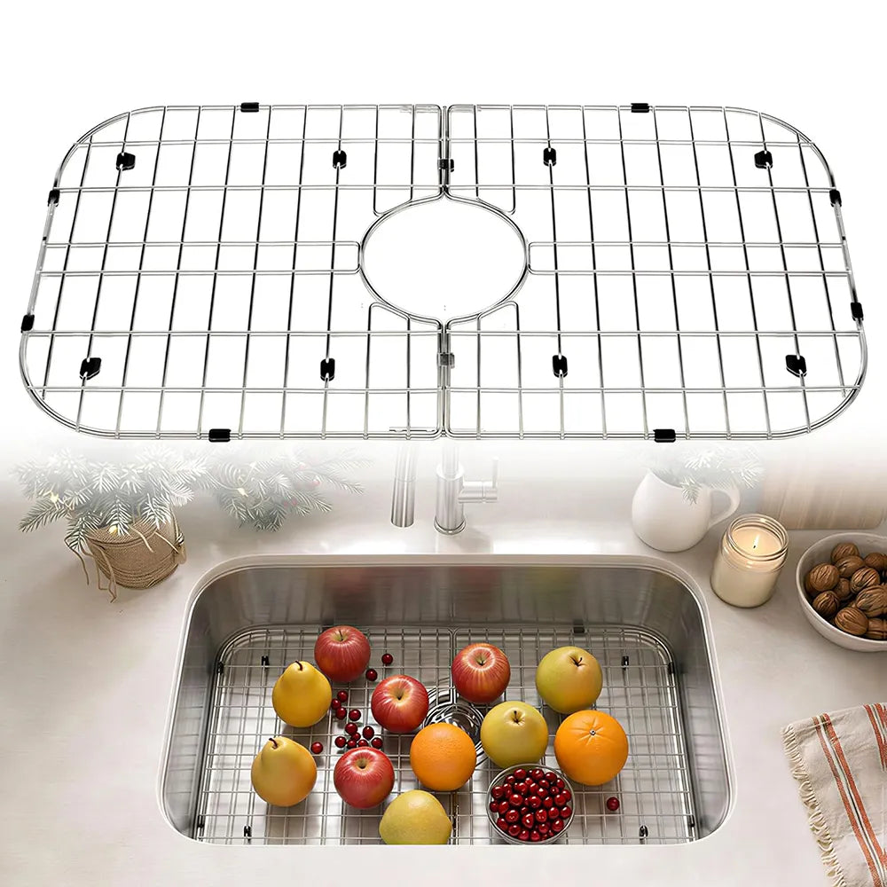🍽️ Stainless Steel Kitchen Sink Bottom Drain Rack
