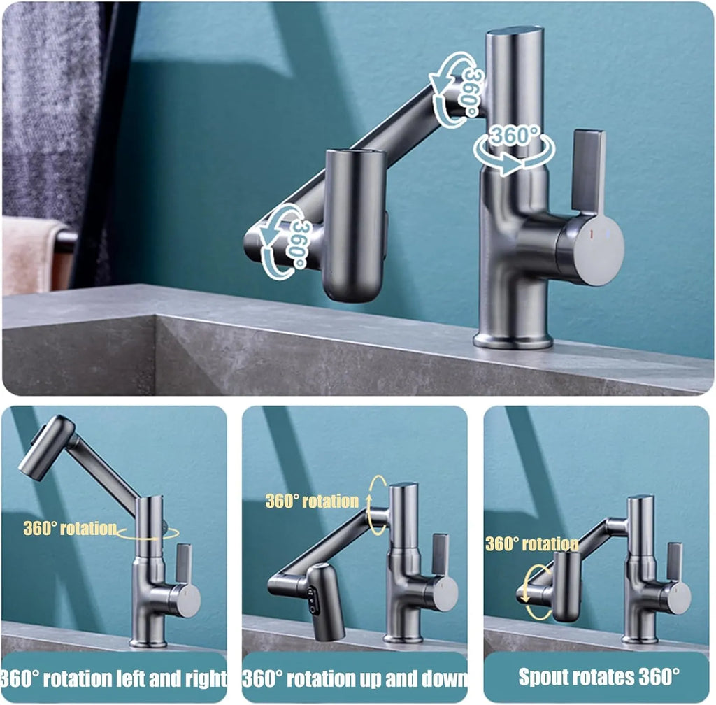 🏠 Smart Kitchen Sink Faucet with Digital Display & Pull-Out Sprayer