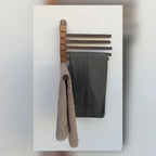 Space-Saving Swivel Solid Wood Trouser Rack