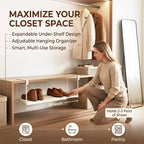 👟✨Expandable Under-Shelf Shoe Rack – Adjustable Hanging Organizer for Smart Storage