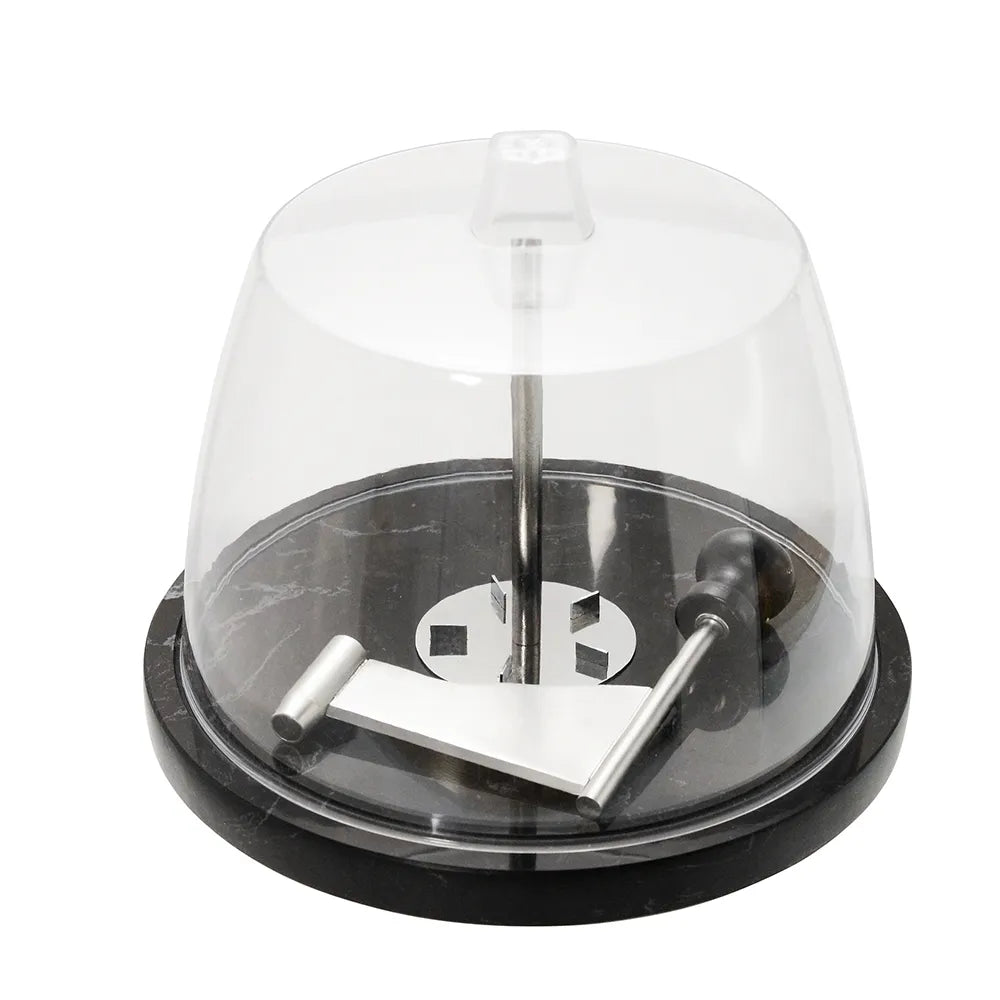 🧀 Semi-Hard Cheese Curling Wheel with Marble Base