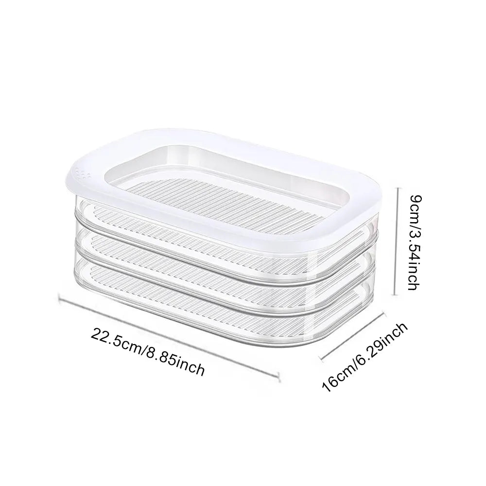 🥗 Round Stackable Food Storage Box – 3-Compartment Freshness Organizer