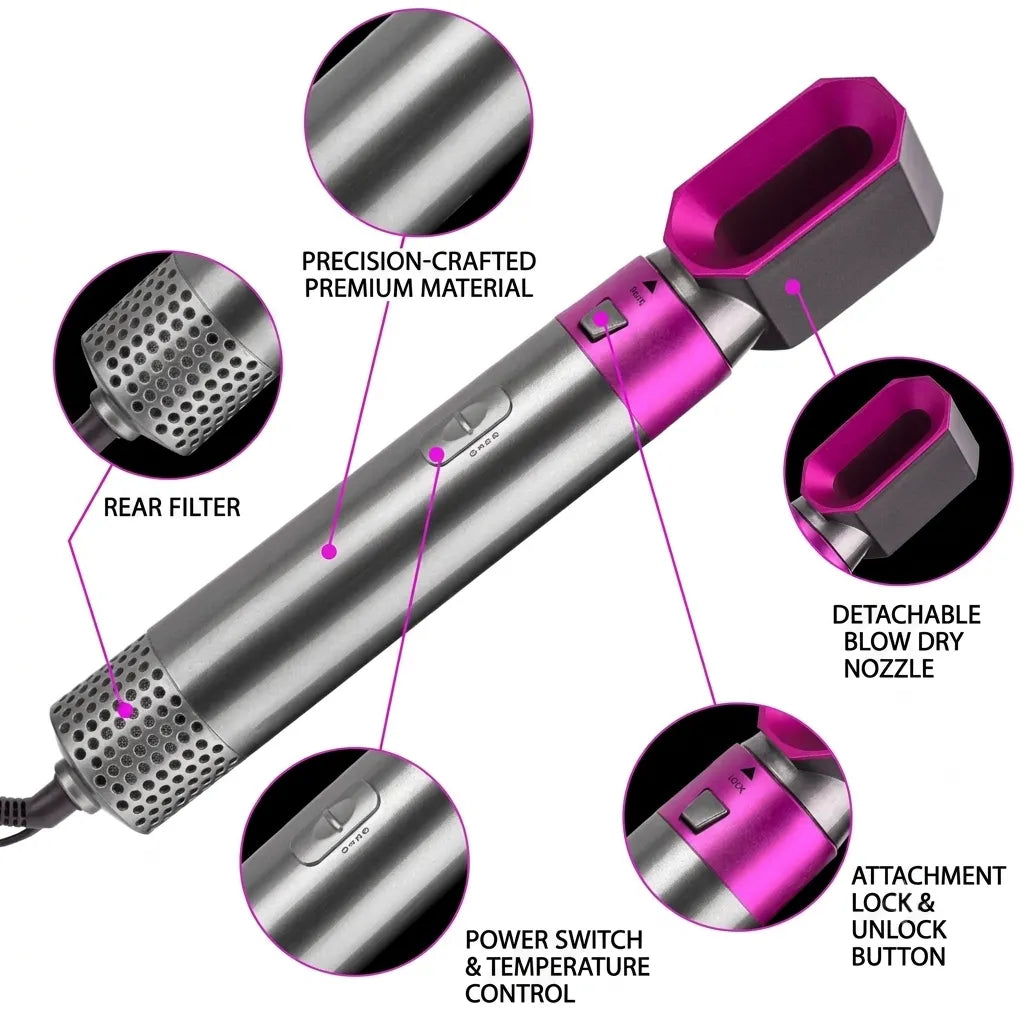 💇‍♀️ 5-in-1 Hot Air Styling Comb Set