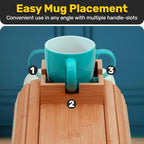 🔥2025 New Arrival - Bamboo Couch Cup Holder
