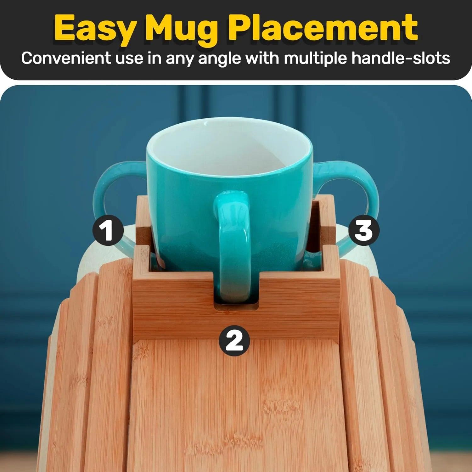 🔥2025 New Arrival - Bamboo Couch Cup Holder