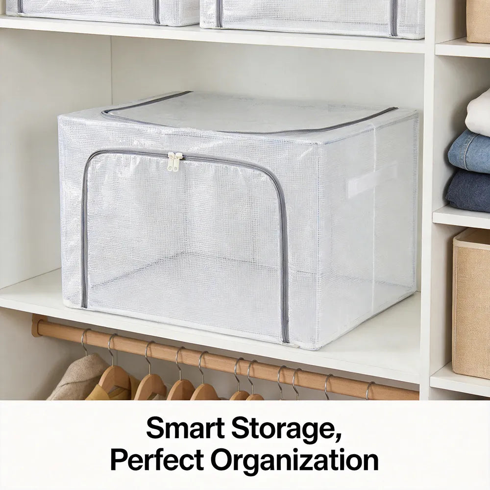🧺Foldable steel frame storage box