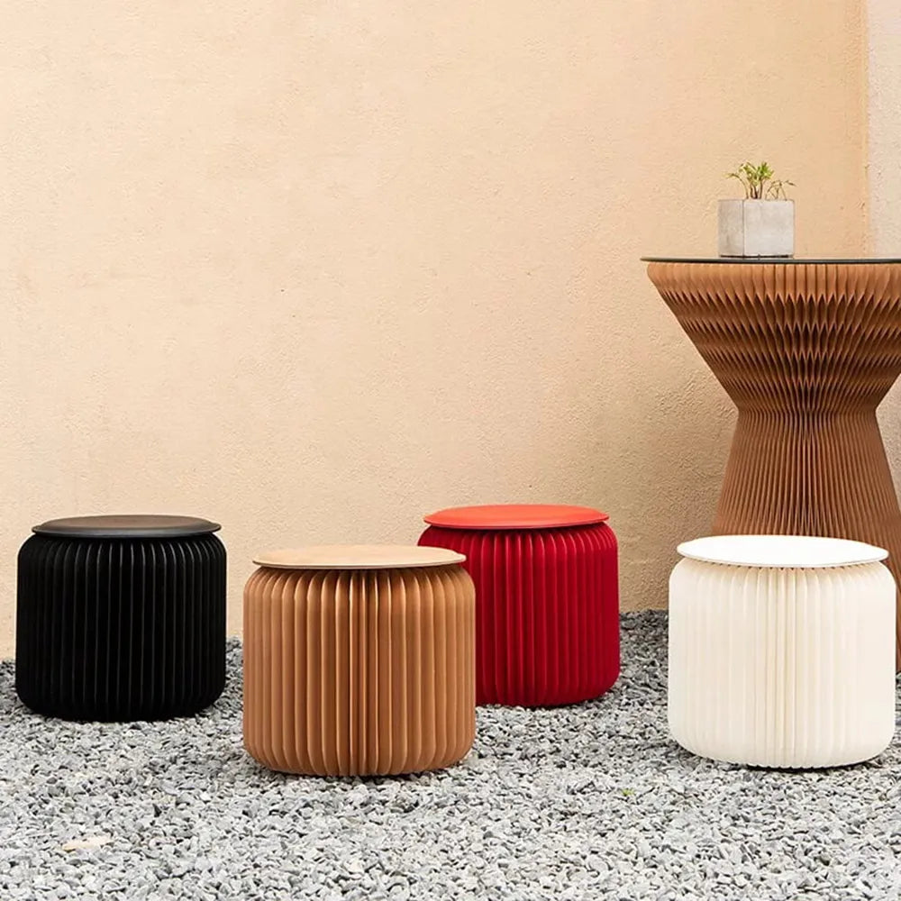 🪑 Foldable Honeycomb Paper Stool – Portable Multi-Functional Round Seat