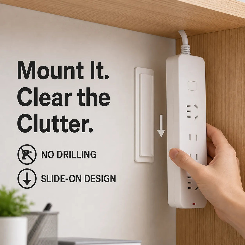 Adhesive Power Strip Mounts — 2-Pack