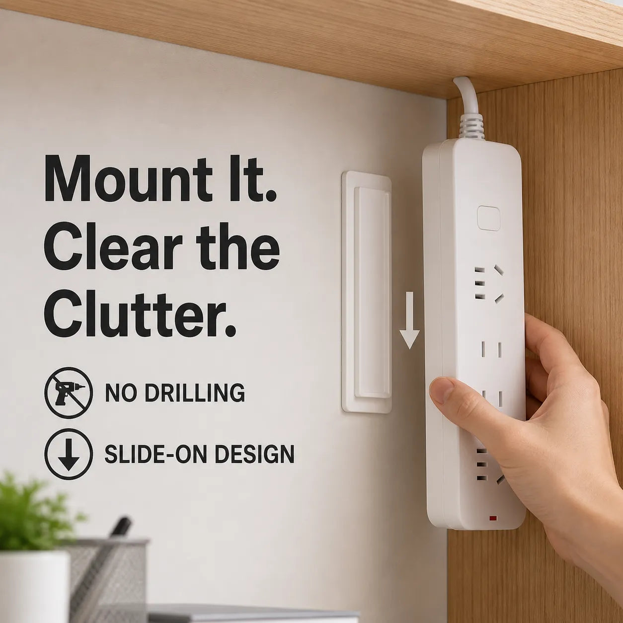 Adhesive Power Strip Mounts — 2-Pack