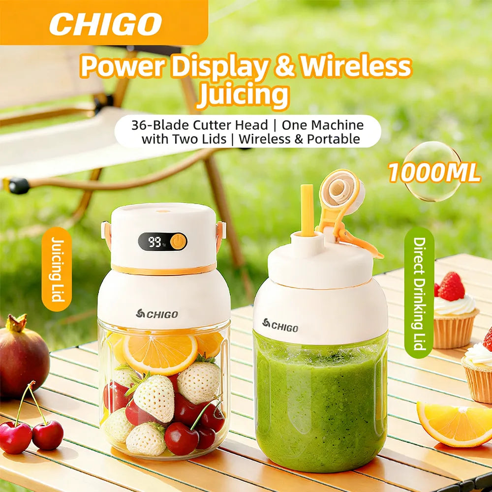 Portable Electric Juicer Cup with zero cord hassle 🥤: Drink fresh nutrient-rich smoothies without struggling with heavy blenders 🍓