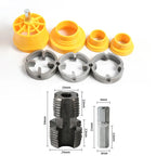 Electric Drill Compatible PVC Pipe Threader Kit with Various Die Sizes ( 1/2", 3/4", 1" for Cutting & Pipe Threader)