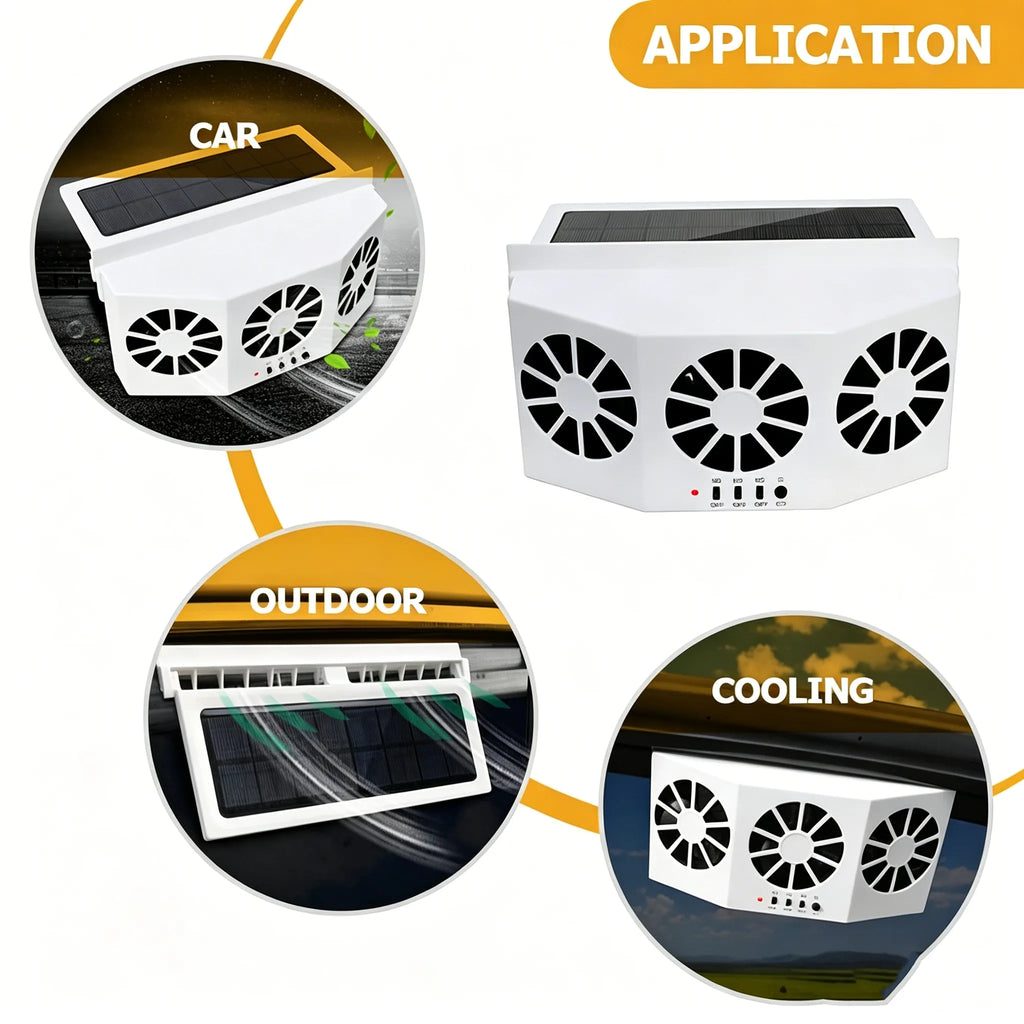 ☀️ Solar-Powered Car Ventilation Fan
