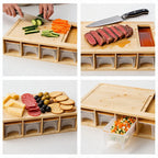Bamboo Cutting Board Set with Containers & Graters
