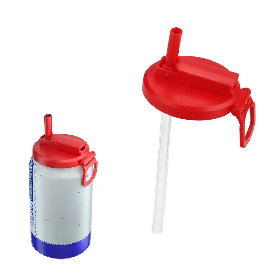 4-Pack Reusable Soda Can Lids with Straws 🍻