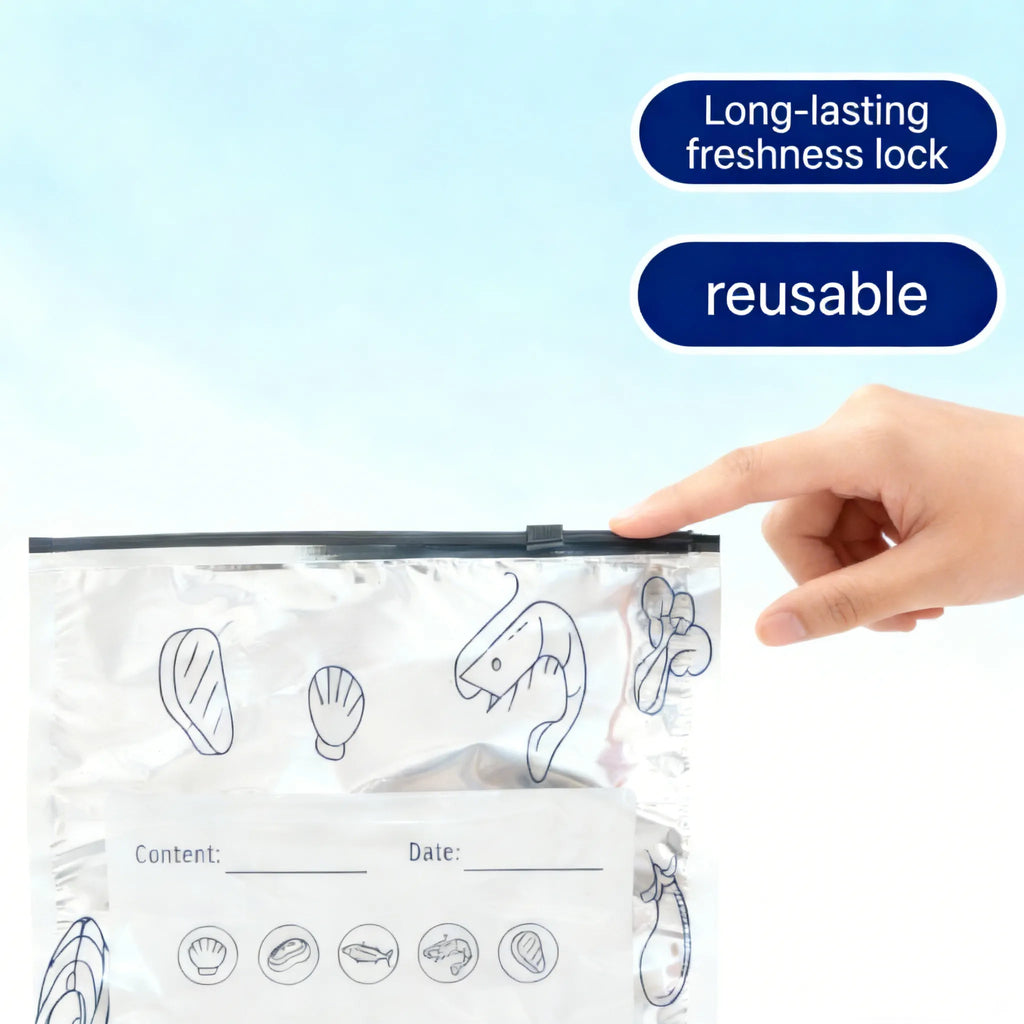 🥗 Reusable Aluminum Foil Sealable Storage Bags