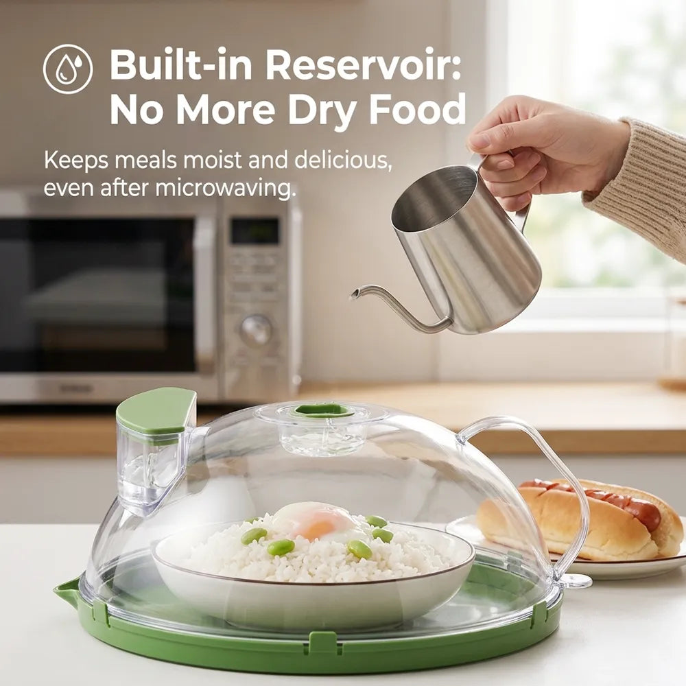 🍽️ Microwave Splatter Cover with Steam Vent