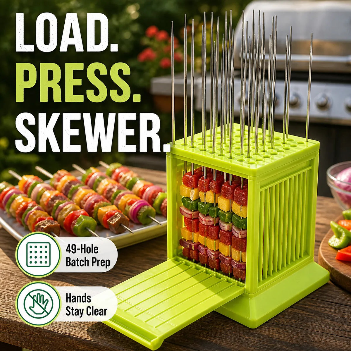 49-Hole Quick-Prep Kebab Maker Box