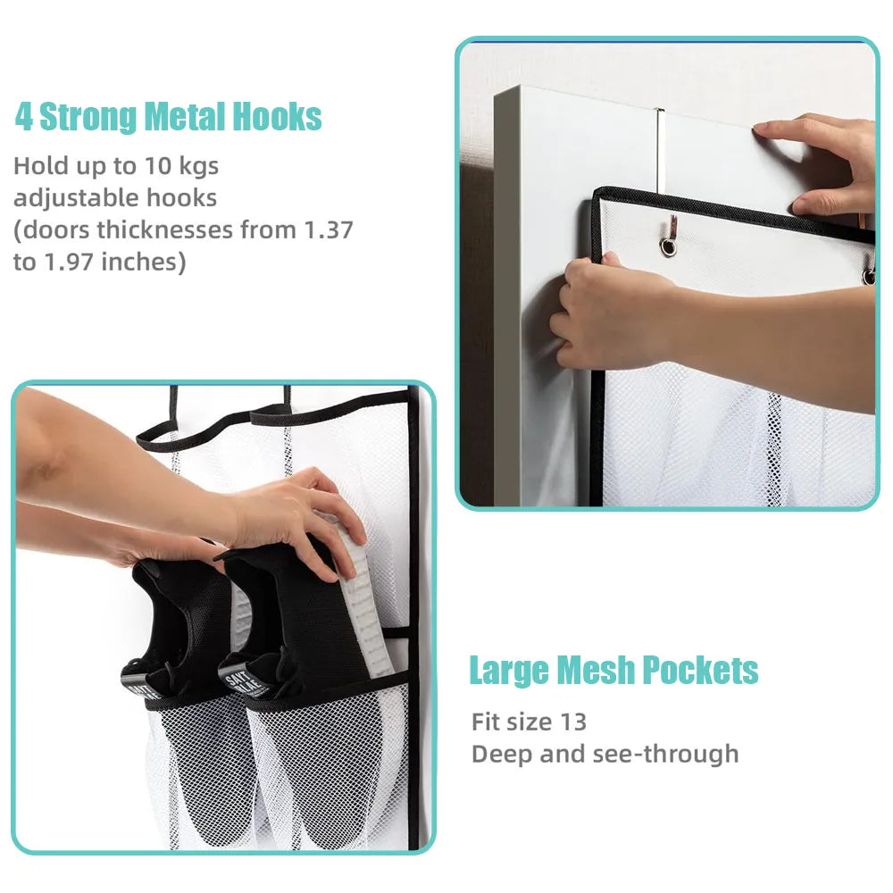 👟 2-Pack Over-the-Door Shoe Organizer