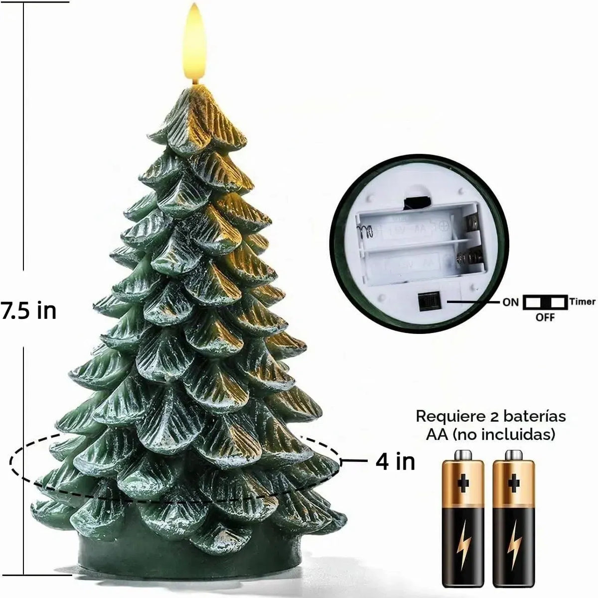 Christmas Tree Flameless LED Candle