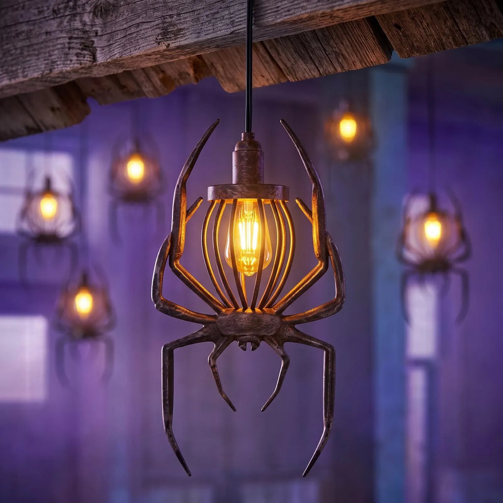 Haunting Glow Spider or Bat Halloween String Lights – Set of 5