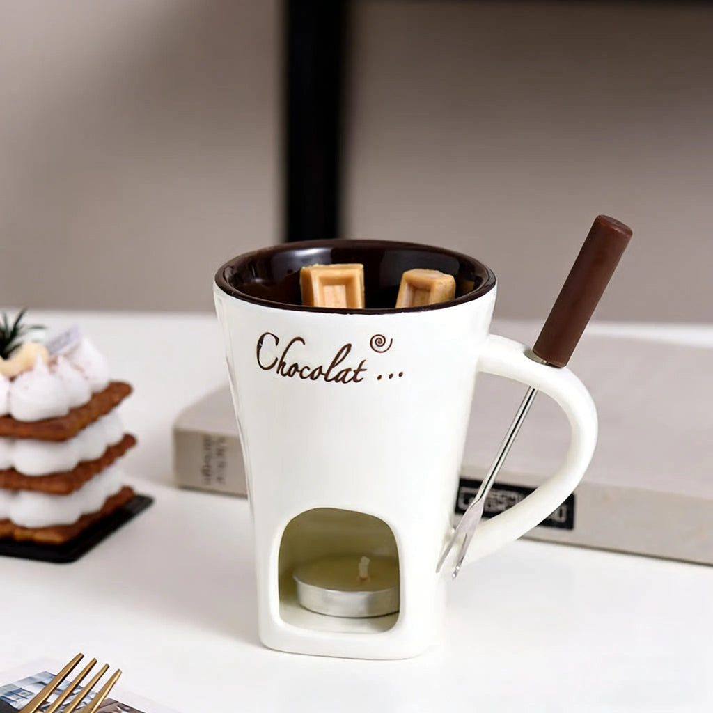 🍫 Chocolate Fondue Mug with Fork