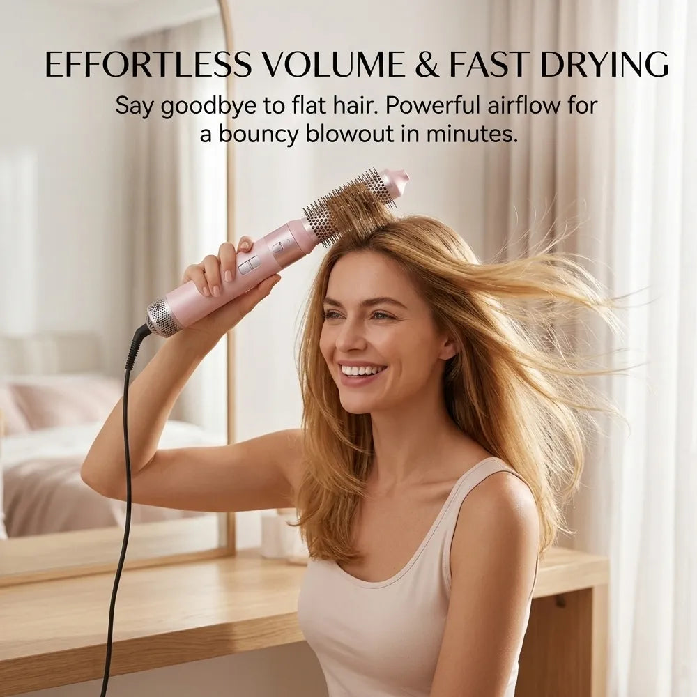 👩5-in-1 Hot-Air Hair Brush & Blowout Brush Hair Dryer