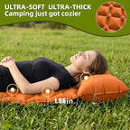 🏕️ Ultralight Self-Inflating Camping Sleeping Pad – Built-in Pump & Pillow