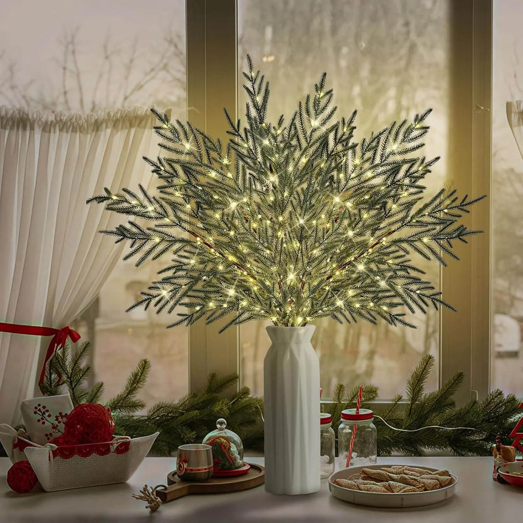 ✨ 32" Christmas Lighted Norfolk Pine Branches