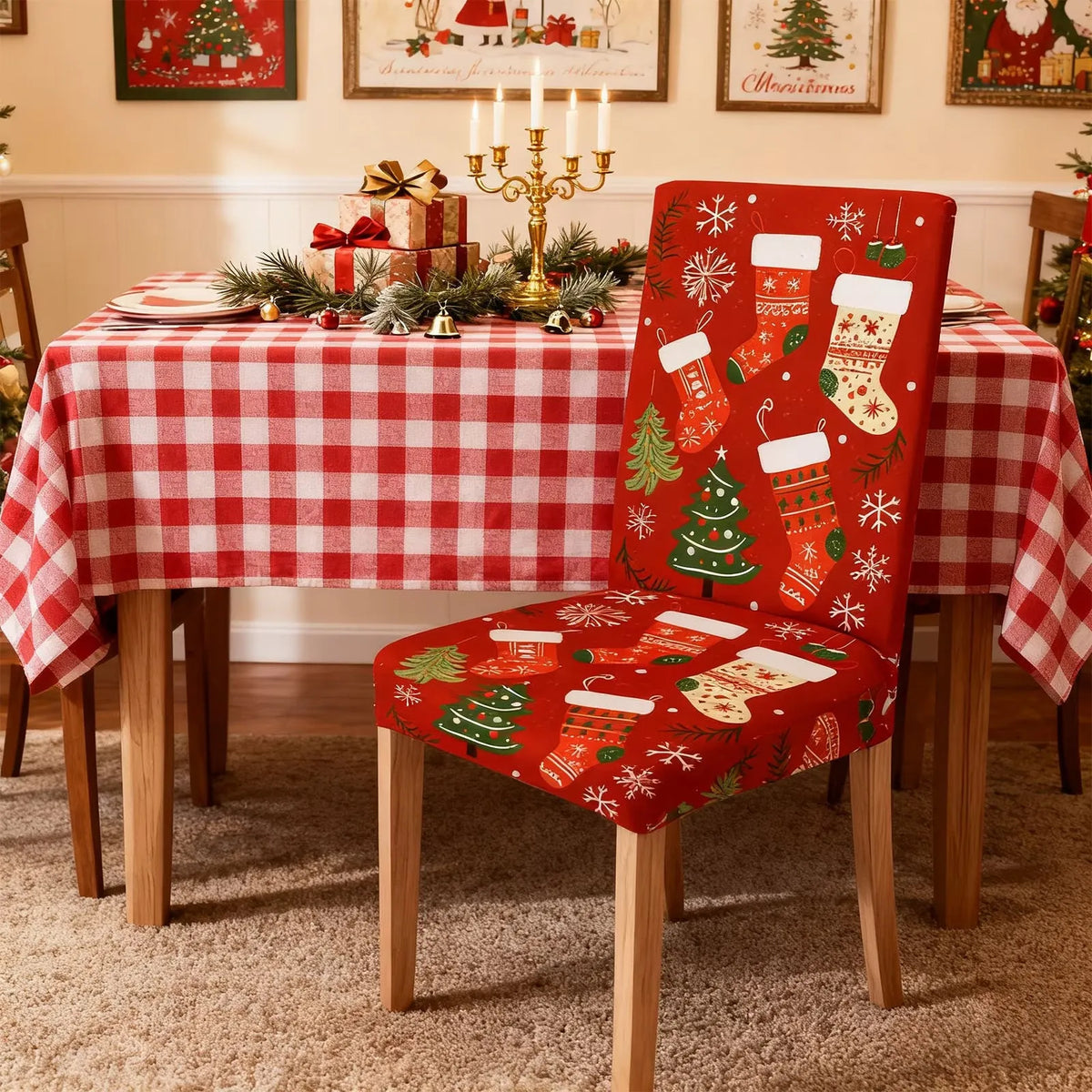 Christmas Stretch Dining Chair Covers