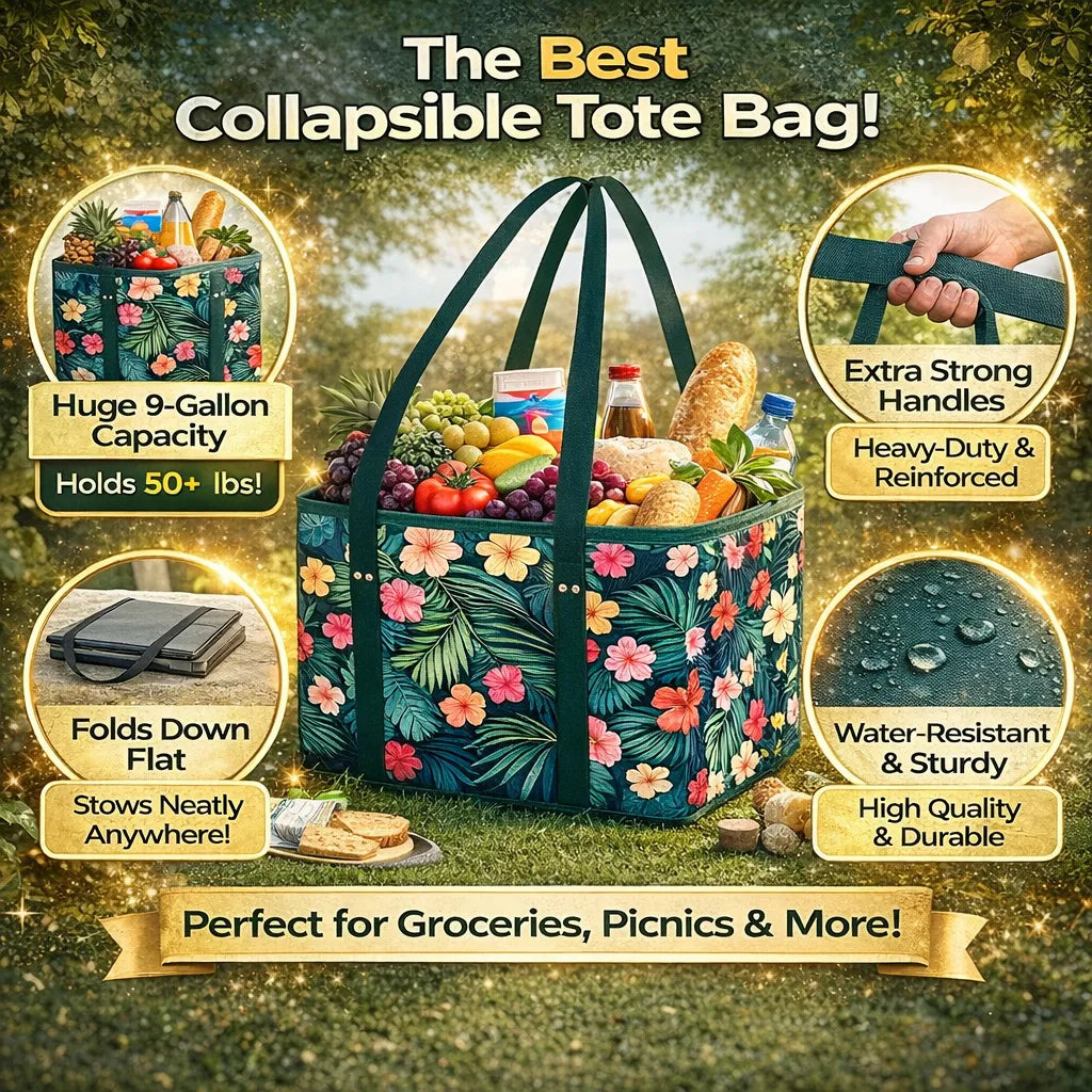 Thickened reusable shopping bag (foldable, sturdy, waterproof) 🛒✨