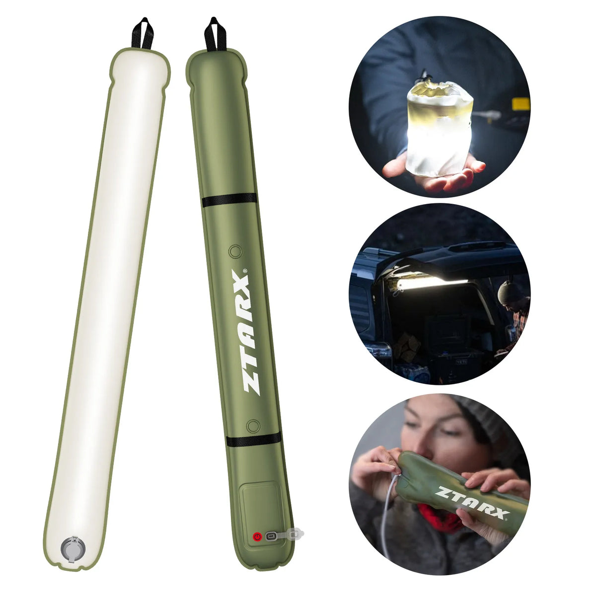 Inflatable Camping Lantern  LED Light Tube