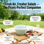 🥗 Stainless Steel Salad Bowl Set – Fresh Meals, Anytime Anywhere