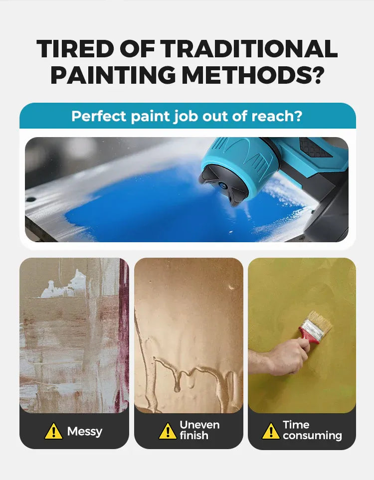 Mroace 21V Cordless HVLP Electric Paint Sprayer Kit