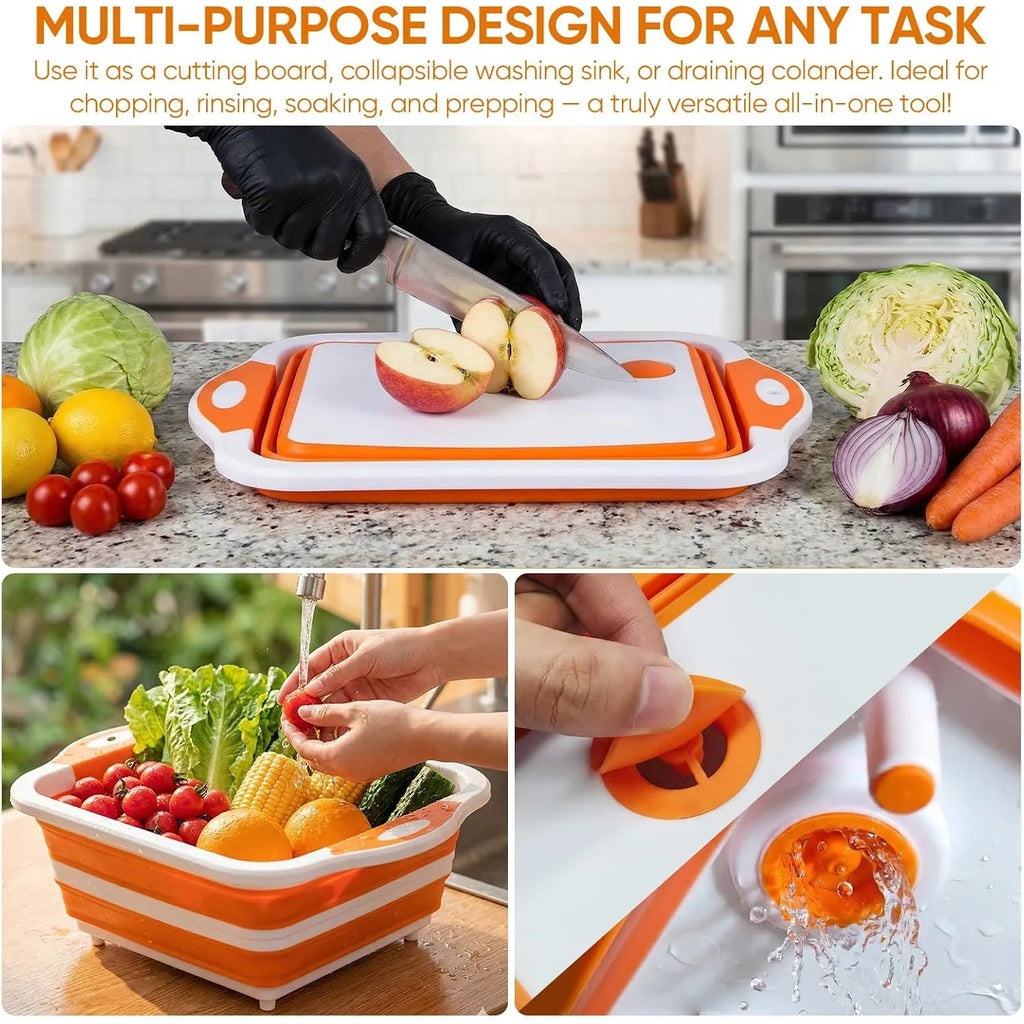 3-in-1 Collapsible Cutting Board & Prep Station
