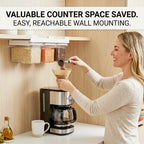 🧂 Under Cabinet Spice Rack with 3 Airtight Hanging Jars