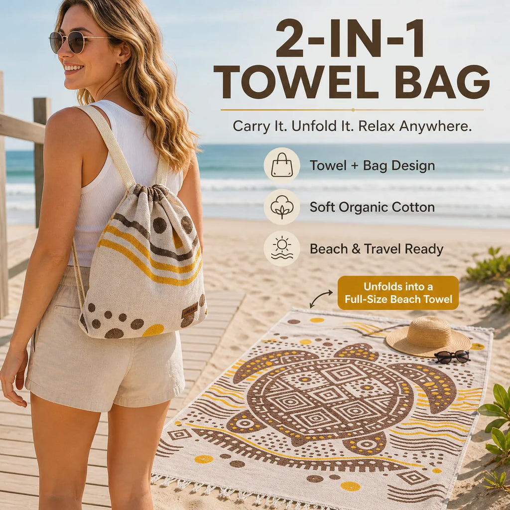 🐢 2-in-1 Towel Bag🎁