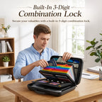 Fireproof & Waterproof Document Organizer – Hard‑Shell, Combination Lock🛡️📁