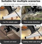 Drill-Powered Jigsaw Adapter Kit with Side Handle & 3 Blades