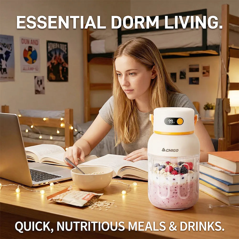 Portable Electric Juicer Cup with zero cord hassle 🥤: Drink fresh nutrient-rich smoothies without struggling with heavy blenders 🍓