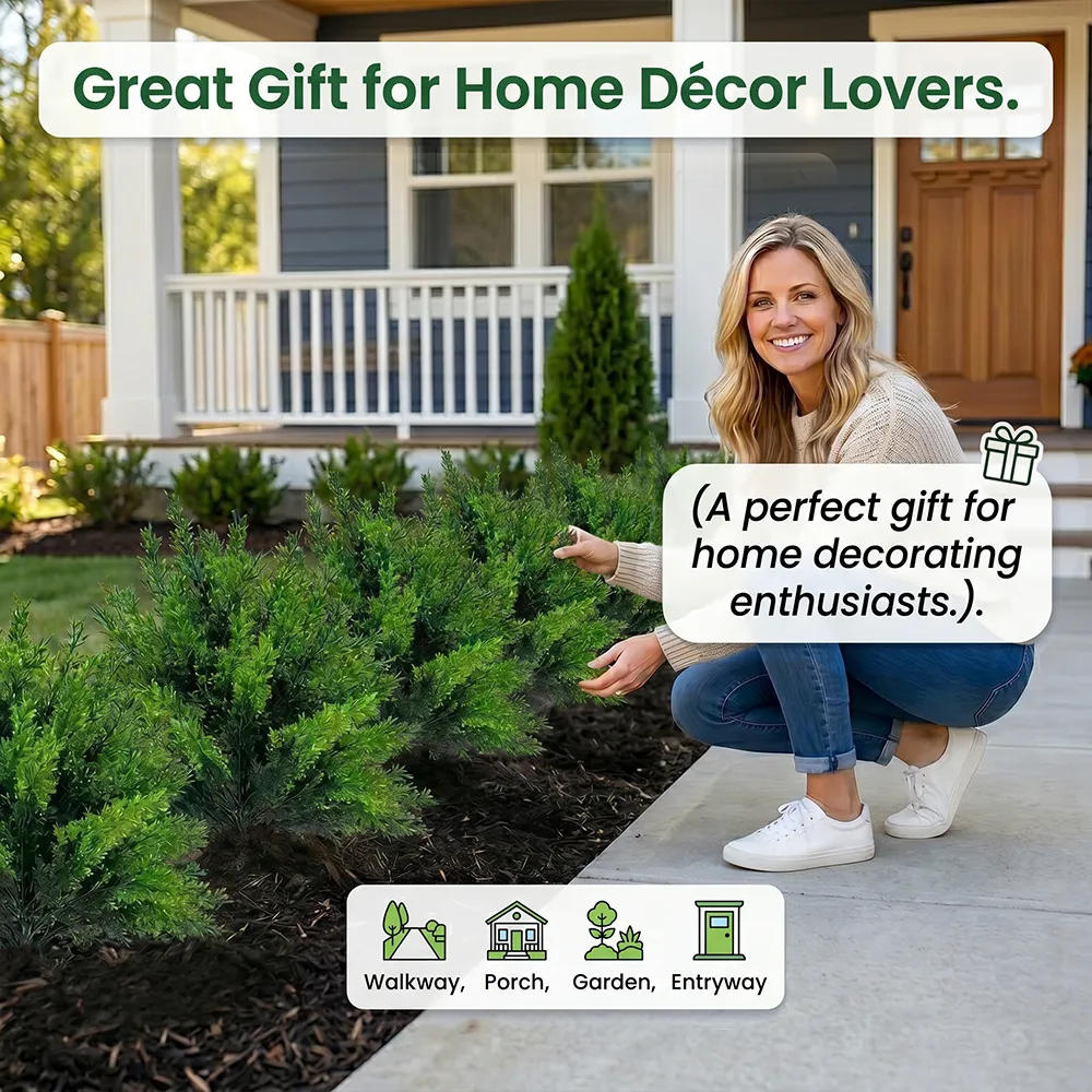 🌲 Artificial Evergreen Pine Tree Décor Kit with Ground Stakes-16.14in