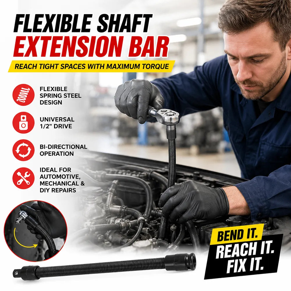 🔧 Flexible Shaft Extension Bar – Reach Tight Spaces with Maximum Torque
