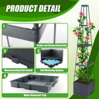 🌱Elevated Planter Box with Trellis