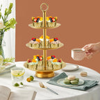 🍰 Elegant 3-Tier Stainless Steel Dessert Stand